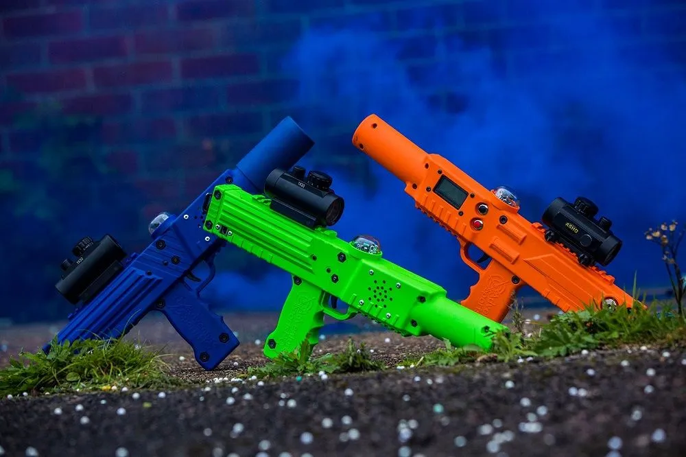 The Juggernaut Razorback in Blue, Neon Green, and Neon Orange